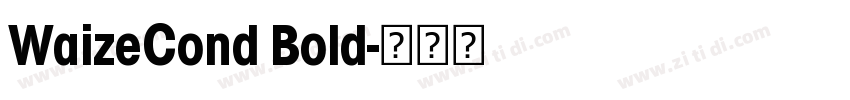 WaizeCond Bold字体转换